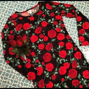 Lularoe Debbie Small Rose Pattern